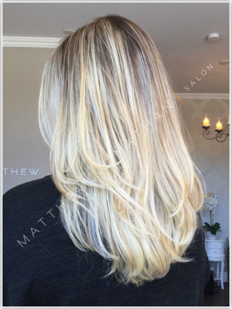 Beautiful Blonde hair by Jeena at top Oakville Salon, Matthew Jonathan