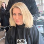 Babylights refresh in progress — seamless, natural-looking colour melting into the roots at Matthew Jonathan Salon, Oakville, Ontario